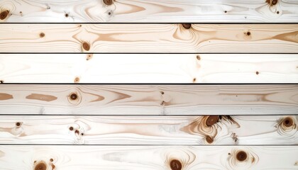 Light, natural wood planks are horizontally aligned, showcasing knots and grain patterns