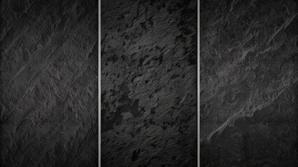 Dramatic Black Slate Texture with Varied Patterns for Artistic Backgrounds