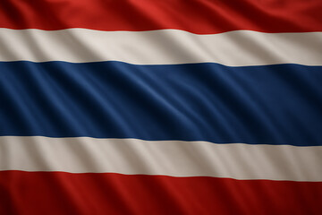 Fototapeta premium Flag of Thailand in Motion — Where Every Fold Tells a Story of Grace & Strength