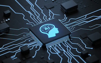 AI, Artificial Intelligence concept,3d rendering,conceptual image.