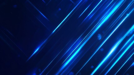 Modern digital banner with abstract geometric lines and glowing stripes on a deep blue backdrop. A futuristic tech design with a modern aesthetic.
 