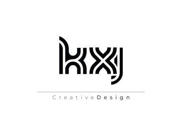 KXJ Creative Unique Modern Letter Logo Design