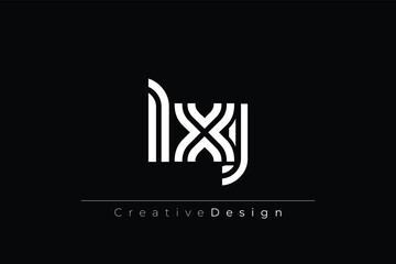 LXJ Creative Unique Modern Letter Logo Design