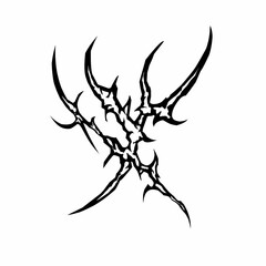 Neo tribal gothic style tattoo vector design 