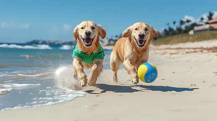 dog on the beach
