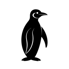 penguin silhouette on white background