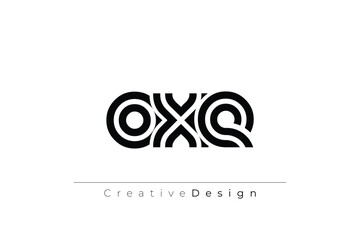 Obraz premium OXE Creative Unique Modern Letter Logo Design