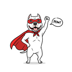 Super Cat: White Cat in Cape with Power Pose