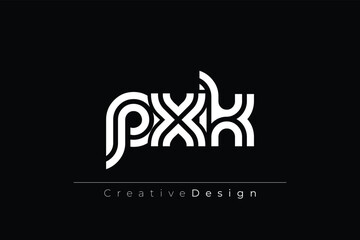 Fototapeta premium PXK Creative Unique Modern Letter Logo Design