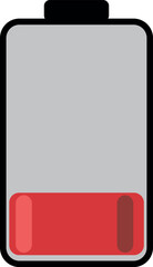 Battery charge level indicator. Charge battery level icon