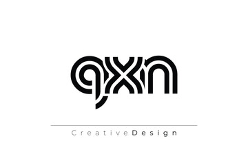 Obraz premium QXN Creative Unique Modern Letter Logo Design