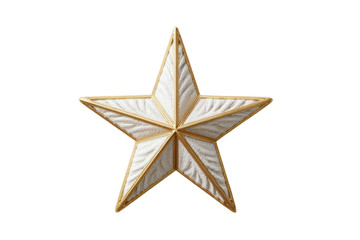 Obraz premium Ornate gold and white vintage star on black background, cut out