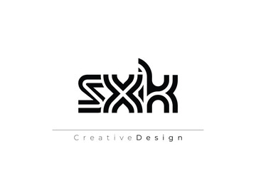 SXK Creative Unique Modern Letter Logo Design