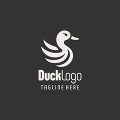 Fototapeta premium Classy Black White Duck Emblem