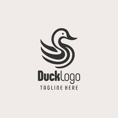 Obraz premium Iconic Duck Branding Logo Design