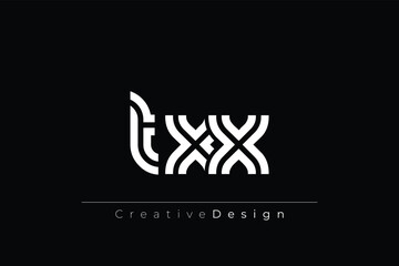 TXX Creative Unique Modern Letter Logo Design