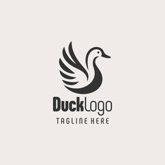 Premium Duck Branding Logo Symbol