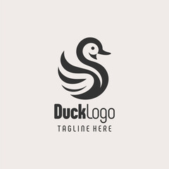 Obraz premium Refined Farm Duck Logo Concept