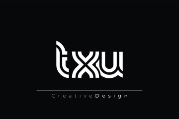 TXU Creative Unique Modern Letter Logo Design