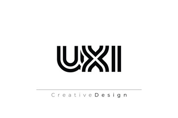 Fototapeta premium UXI Creative Unique Modern Letter Logo Design
