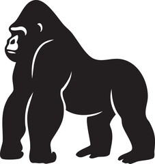 gorilla silhouette vector