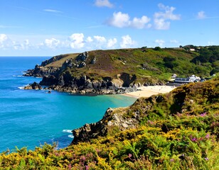 Coastal landscape with a secluded bay