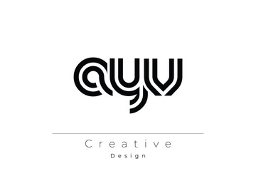 AYV Creative Unique Modern Letter Logo Design