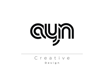 Obraz premium AYN Creative Unique Modern Letter Logo Design