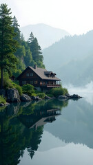 Obraz premium lake in the mountains