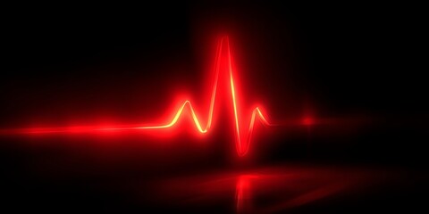 Red line that looks like an EKG. The red line is on a black background