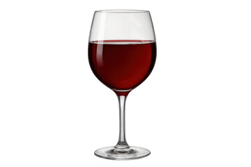 Red wine glass liquid on transparent background