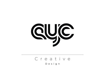 Fototapeta premium EYC Creative Unique Modern Letter Logo Design