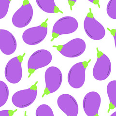 Playful Purple Eggplant Pattern
