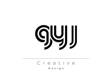 GYJ Creative Unique Modern Letter Logo Design
