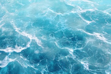 Experience the tranquility of blue sea texture with gentle waves under bright sunlight creating a soothing atmosphere