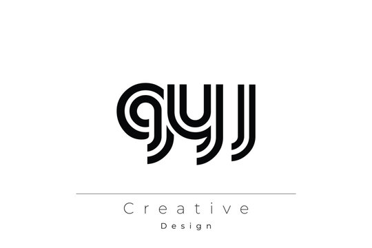 GYJ Creative Unique Modern Letter Logo Design