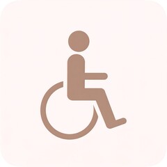Beige wheelchair icon