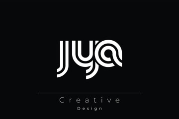 Naklejka premium JYA Creative Unique Modern Letter Logo Design