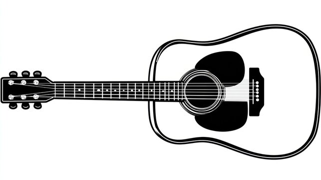 Acoustic guitar silhouette