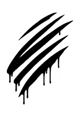 Dramatic black claw scratch marks with dripping paint for edgy grunge designs and unique textures