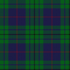 Black, Green, Blue, Red Tartan Weave Pattern - Tile