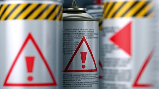 Safety precautions for handling aerosol cans in a storage area