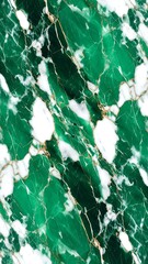 Abstract emerald green and white marble pattern