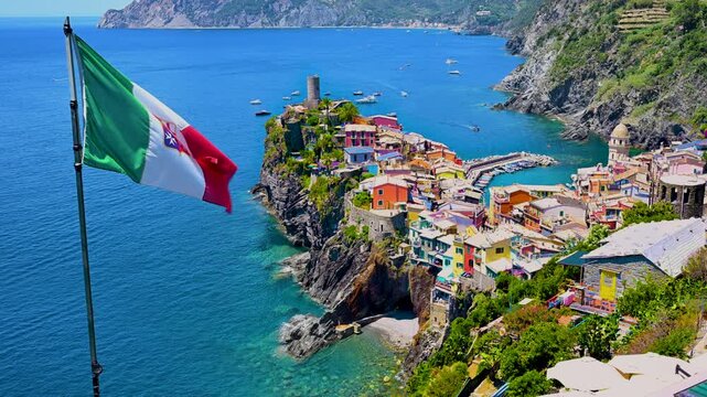 Vernazza and the Civil Italian Ensign