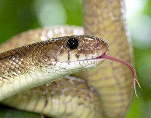 Fototapeta premium Close-up of a snake's head and neck