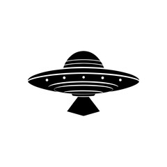 Alien Spaceship Flying Saucer 3D Transparent Background