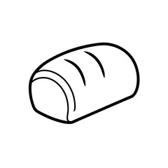 Brown Bread Loaf Simple Bakery Style Transparent Background