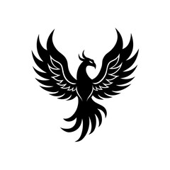 Phoenix Bird Rising Fiery Wings Transparent Background