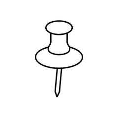 Red Pushpin Office Supply Icon Transparent Background