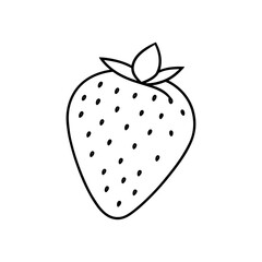 Red Strawberry with Seeds Detail Transparent Background